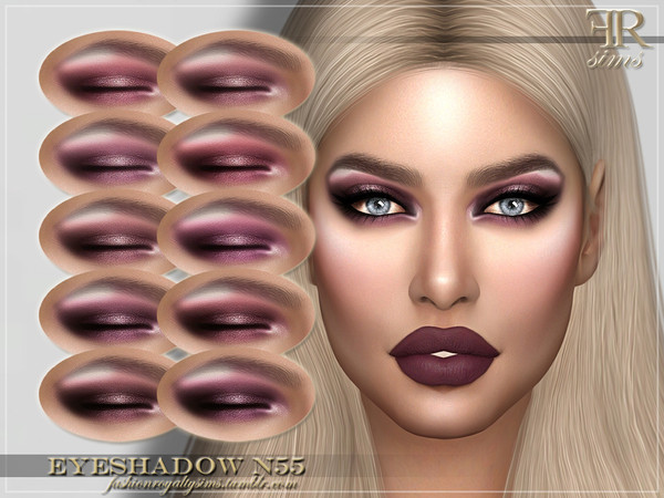 Sims 4 FRS Eyeshadow N55 by FashionRoyaltySims at TSR