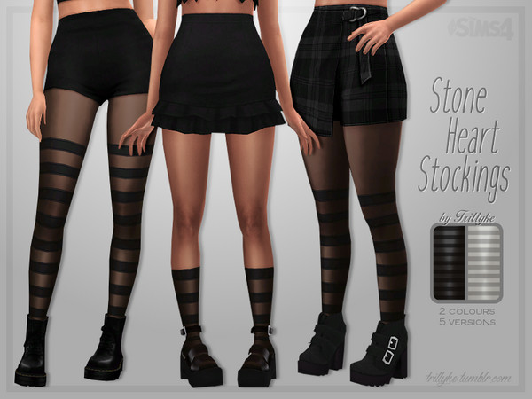 Sims 4 Stone Heart Stockings by Trillyke at TSR