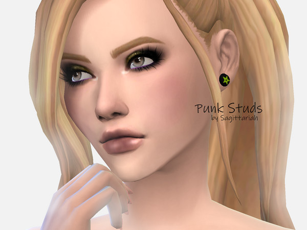 Sims 4 Punk Studs Earrings by Sagittariah at TSR