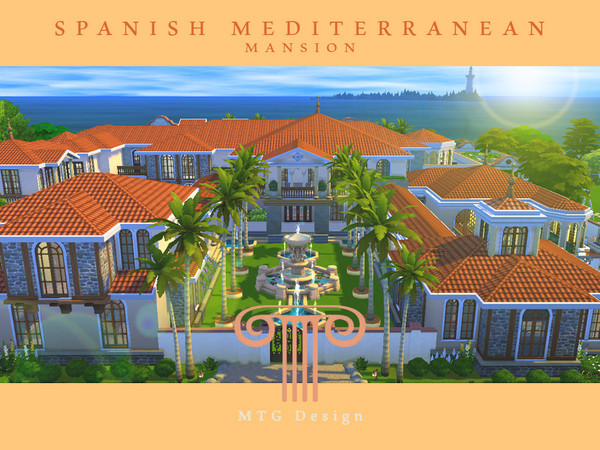 Sims 4 Spanish Mediterranean Mansion by Malolos The Great at TSR