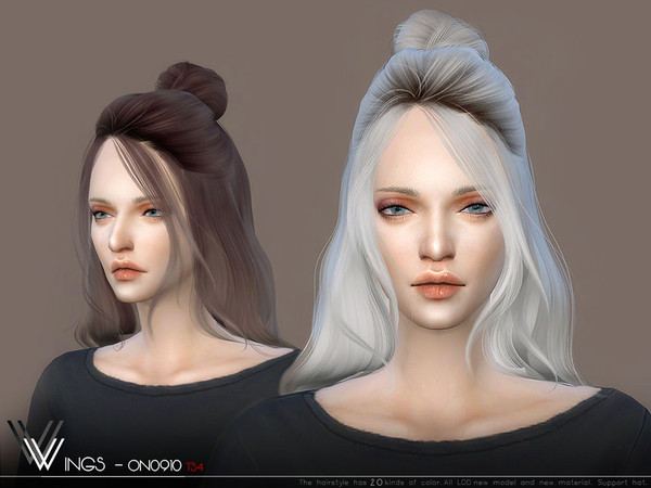 Sims 4 WINGS ON0910 hair by wingssims at TSR