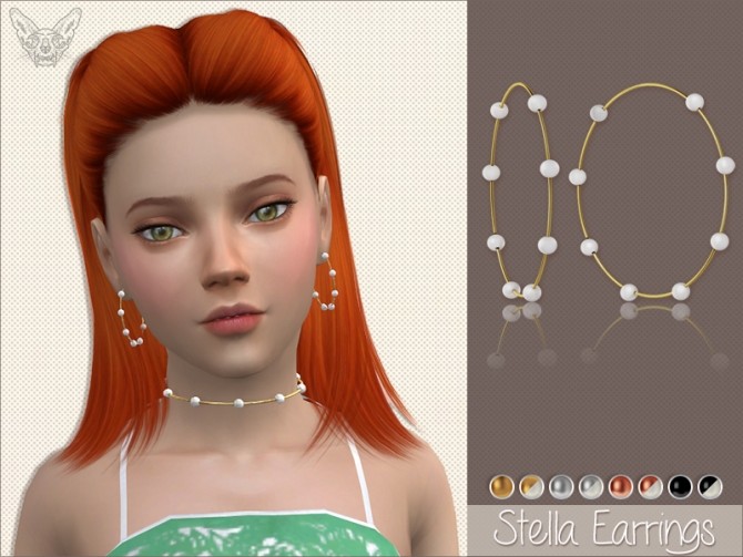 Sims 4 Stella Earrings For Kids at Giulietta