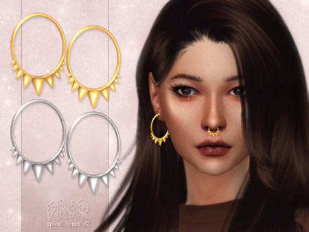 Spiked Hoops V2 by 4w25-cc at TSR