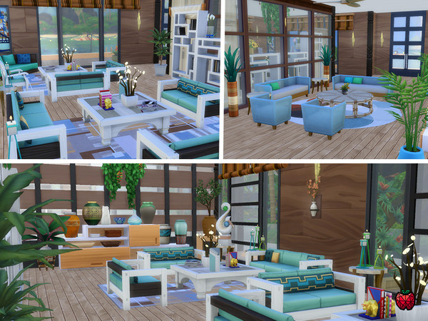 Sims 4 Caspian house by melapples at TSR