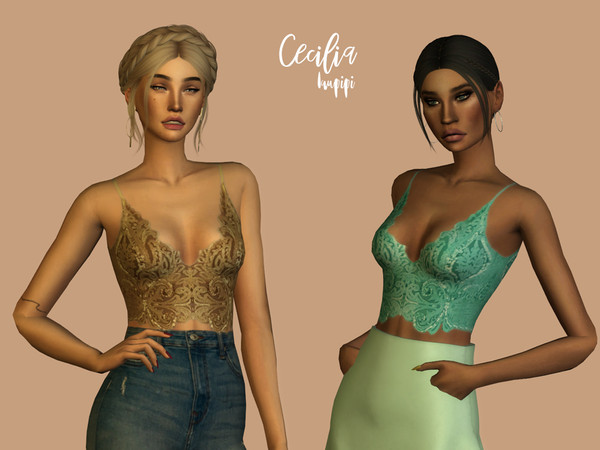 Sims 4 Cecilia Top by laupipi at TSR