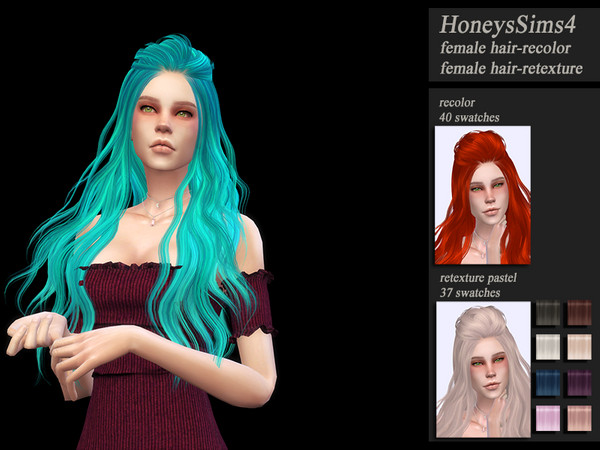 Sims 4 Skysims 265 hair retexture by Jenn Honeydew Hum at TSR