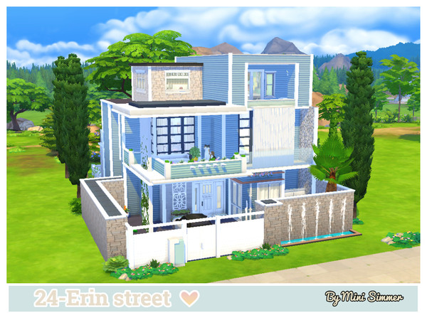Sims 4 24 Erin Street house by Mini Simmer at TSR