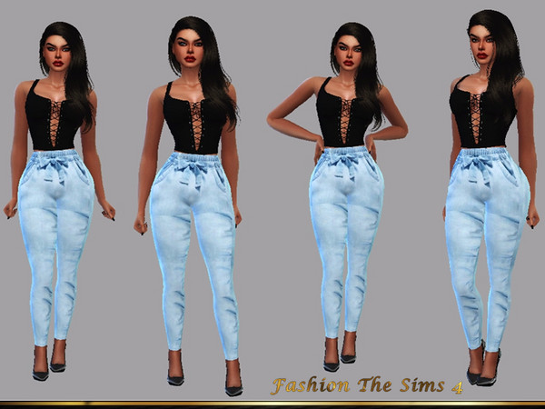 Sims 4 Tayla Jeans by LYLLYAN at TSR