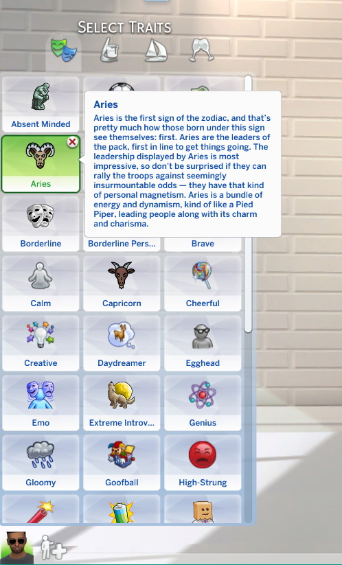 Sims 4 Aries Custom Trait by StormyWarrior8 at Mod The Sims