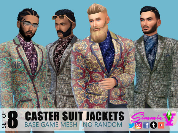 Sims 4 Caster Jacket with Ascot by SimmieV at TSR