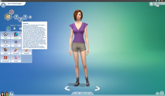 Sims 4 Aquarius Custom Trait by StormyWarrior8 at Mod The Sims