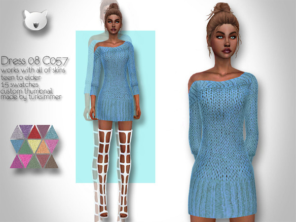 Sims 4 Dress 08 C057 by turksimmer at TSR