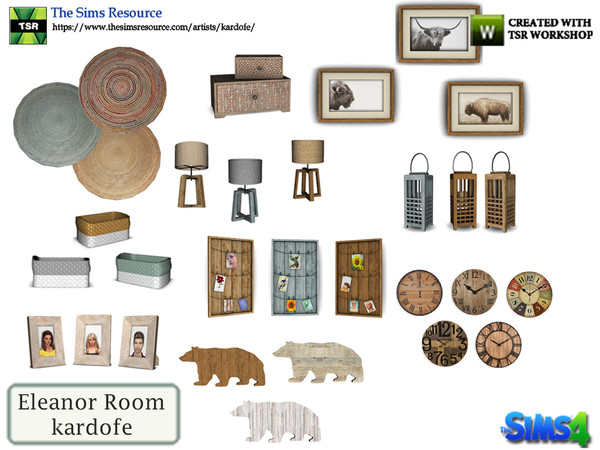 Sims 4 Eleanor Room Decorations by kardofe at TSR