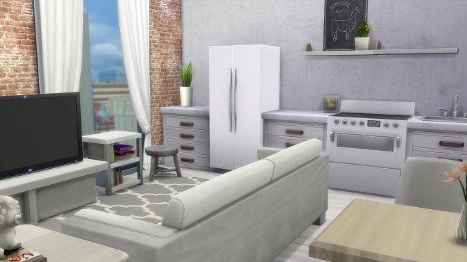 Sims 4 Minimalist Apartment at ArchiSim