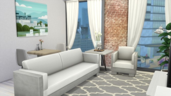 Sims 4 Minimalist Apartment at ArchiSim