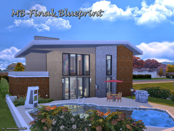 Sims 4 MB Final Blueprint house by matomibotaki at TSR