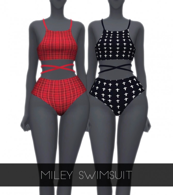 Sims 4 MILEY SWIMSUIT at Kenzar Sims