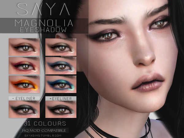 Sims 4 Magnolia Eyeshadow by SayaSims at TSR