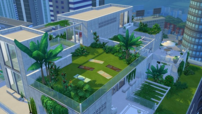 Sims 4 Urban Jungle Spa & Barh at ArchiSim