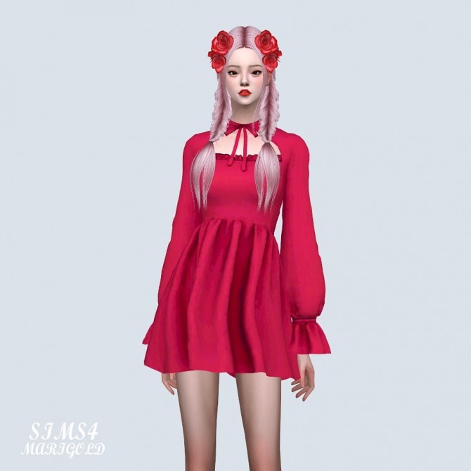 Sims 4 Lilac Mini Dress (P) at Marigold