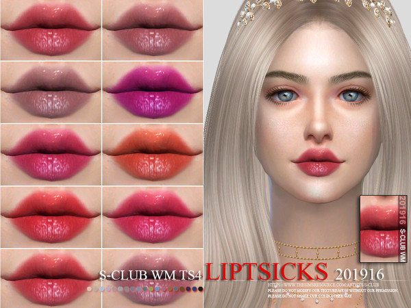 Sims 4 Lipstick 201916 by S Club WM at TSR
