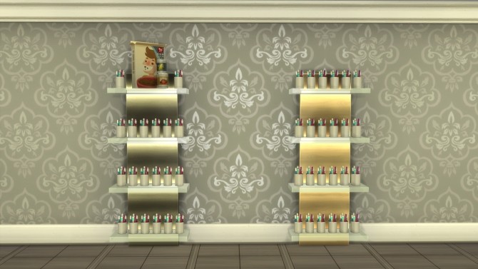 Sims 4 Empty Juiced Up Wall Display by Teknikah at Mod The Sims