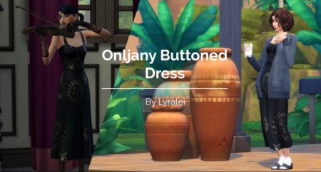 ONLJANY Buttoned dress by Lyralei at Mod The Sims