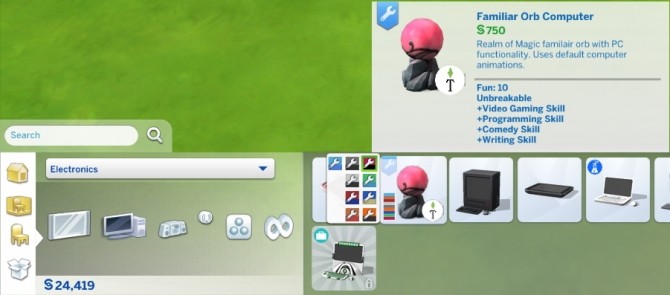 Sims 4 Realm of Magic Familiar Orb Computer by Teknikah at Mod The Sims