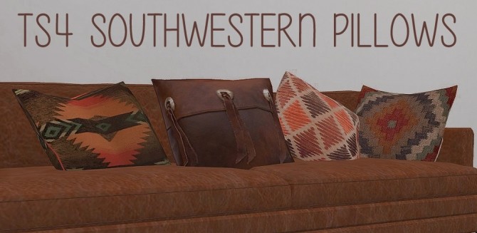 Sims 4 Southwestern pillows at Riekus13