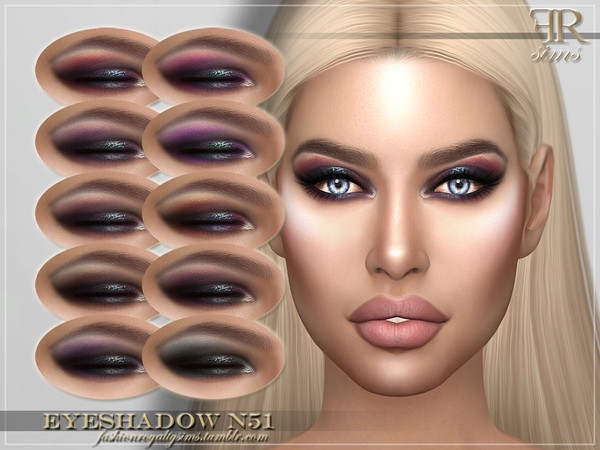 Sims 4 FRS Eyeshadow N51 by FashionRoyaltySims at TSR