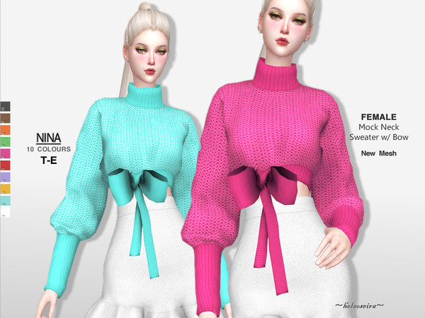 Sims 4 NINA Sweater by Helsoseira at TSR