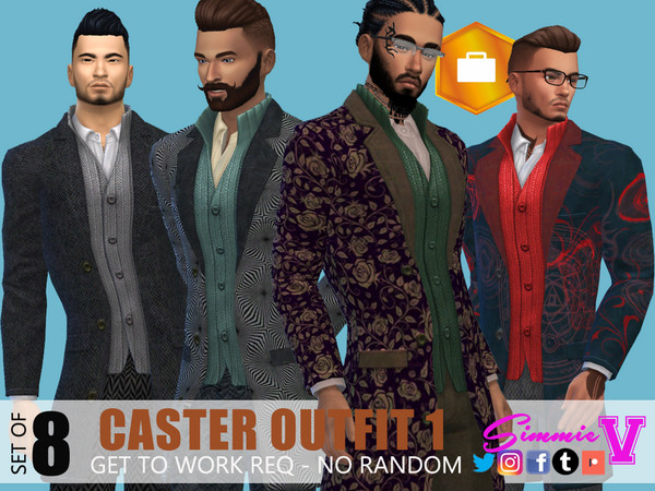 Sims 4 Caster Outfit 1 by SimmieV at TSR