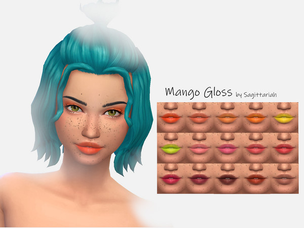 Sims 4 Mango Lipgloss by Sagittariah at TSR