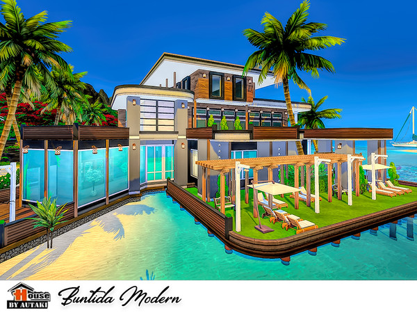Sims 4 Buntida Modern house by autaki at TSR