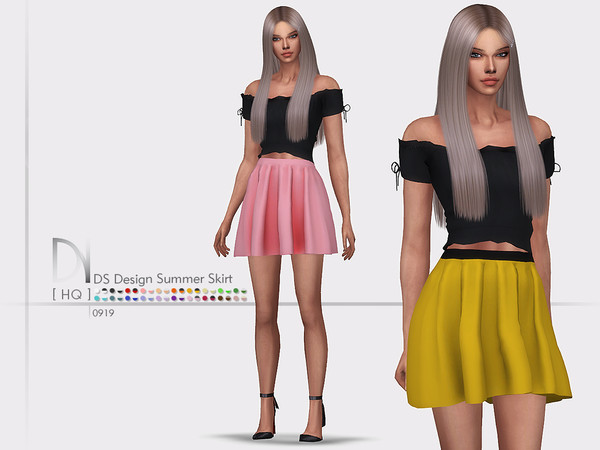 Sims 4 DS Design Summer Skirt by DarkNighTt at TSR