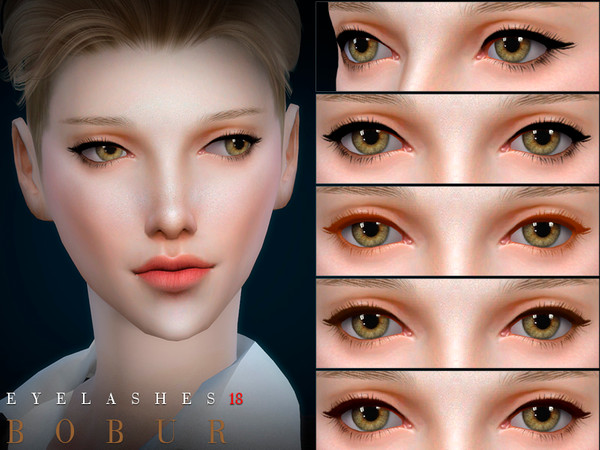 Sims 4 Eyelashes 18 by Bobur3 at TSR