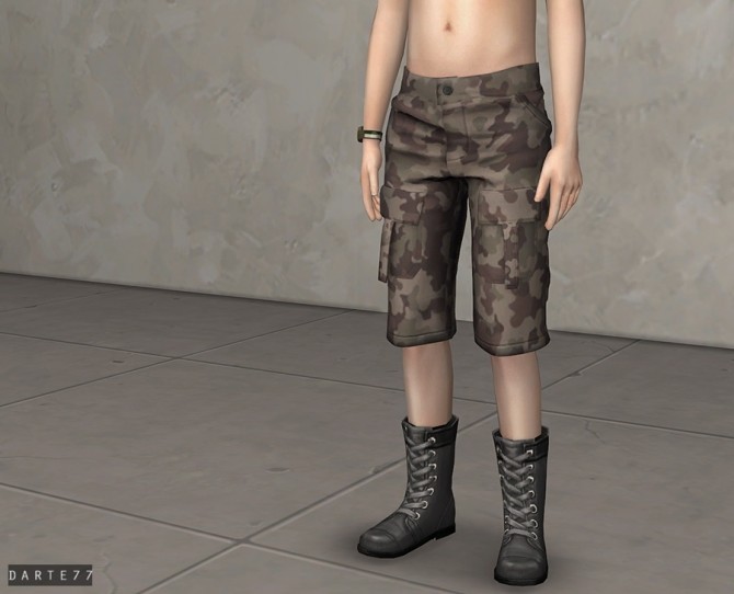 Sims 4 Cargo Shorts for Kids at Darte77