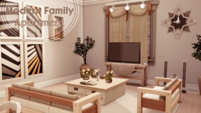 Sims 4 Modern Family Apartment at MSQ Sims