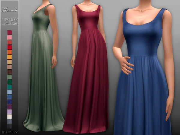 Sims 4 Hannah Dress by Sifix at TSR
