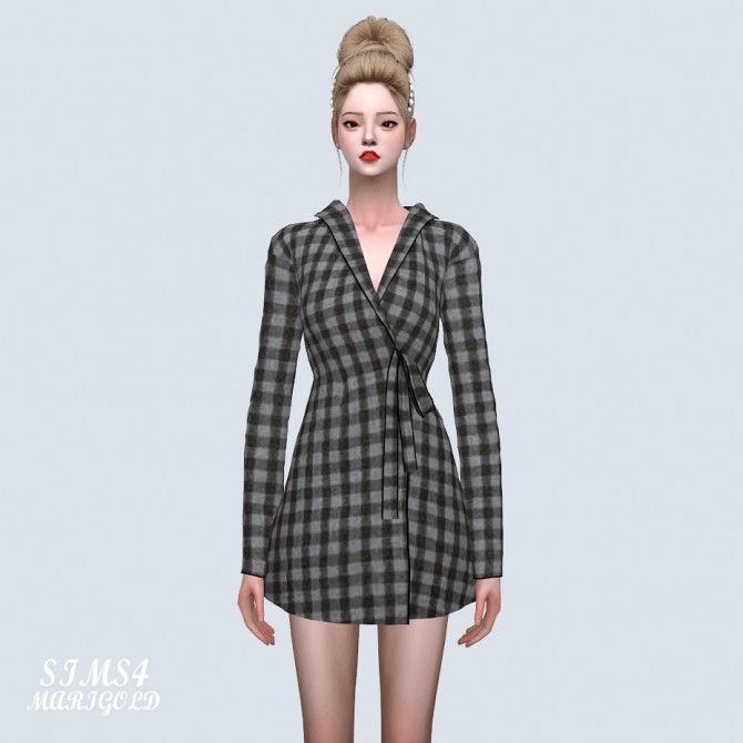 Strawberry Wrap Mini Dress (P) at Marigold » Sims 4 Updates
