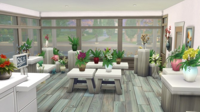 Sims 4 Flower Shop + Home at ArchiSim