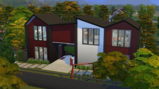 Sims 4 Scandinavian autumn house at ArchiSim