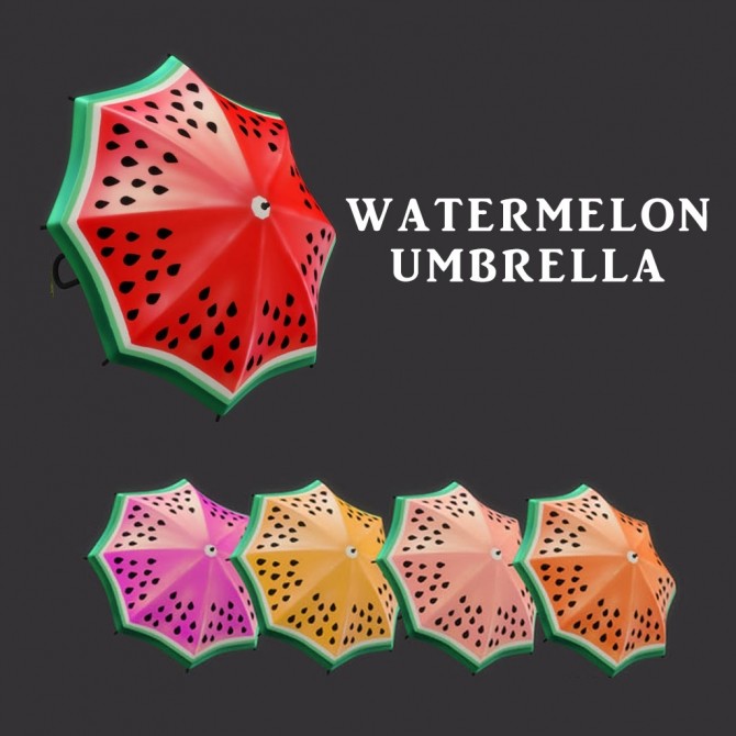 Sims 4 Watermelon Umbrella at Leo Sims