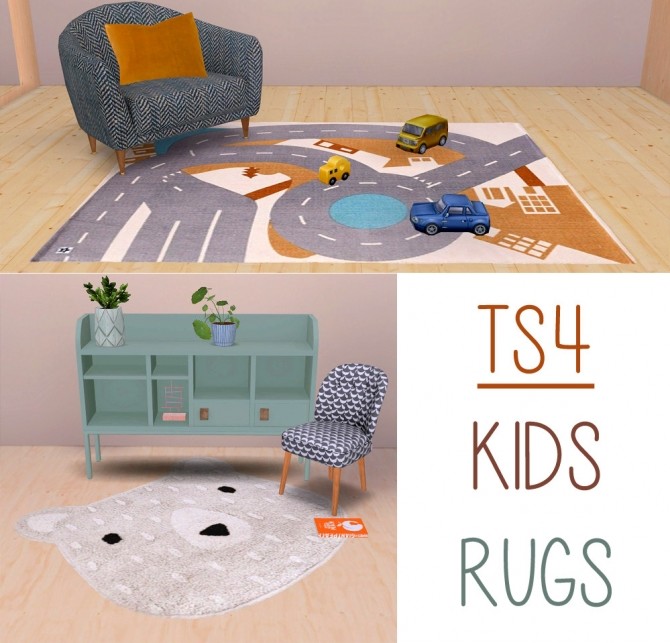 Sims 4 Rugs for kids at Riekus13