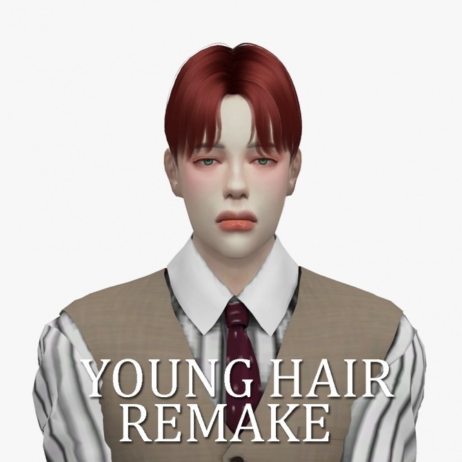 Sims 4 Young hair remake at MINZZA