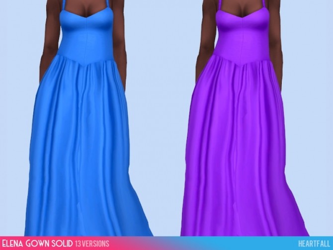 Sims 4 Elena gown recolors at Heartfall