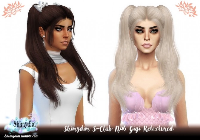 Sims 4 S Club N46 Gigi Hair Retexture Naturals + nenaturals at Shimydim Sims