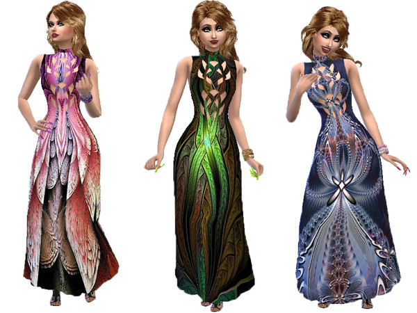 Sims 4 Cut out formal dress by TrudieOpp at TSR