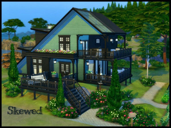 Sims 4 Skewed house by sparky at TSR