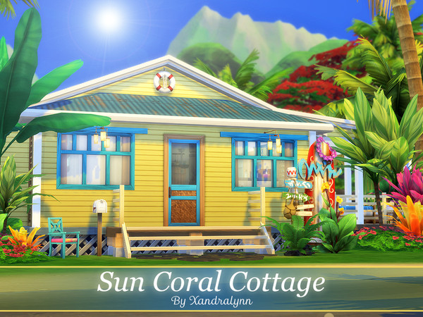 Sims 4 Sun Coral Cottage by Xandralynn at TSR